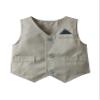 Boarnseorl Baby Boys Gentleman Outfits Pants Sets,Infant Shirt + Pants + Bow Tie + Vest,12-18M view 4