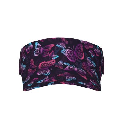 Butterfly Visors Sun Protection Hats for Men Women Beautiful Butterfly Hat Outdoor Sports Sun Visor Hats Adjustable Summer Travel Beach Cap