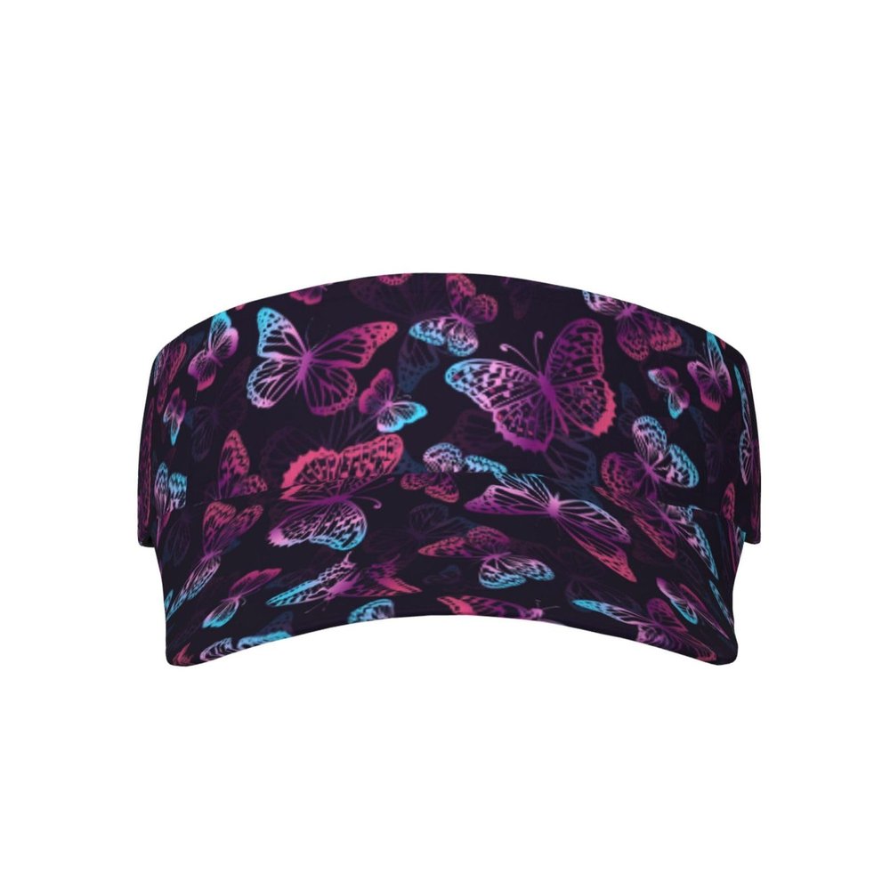 Butterfly Visors Sun Protection Hats for Men Women Beautiful Butterfly Hat Outdoor Sports Sun Visor Hats Adjustable Summer Travel Beach Cap