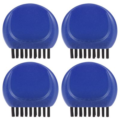 PATIKIL Pocket Golf Club Groove Brush, 4 Pack Mini Golf Club Groove Cleaner for Cleaning Golf Heads Golf Ball Shoes, Blue