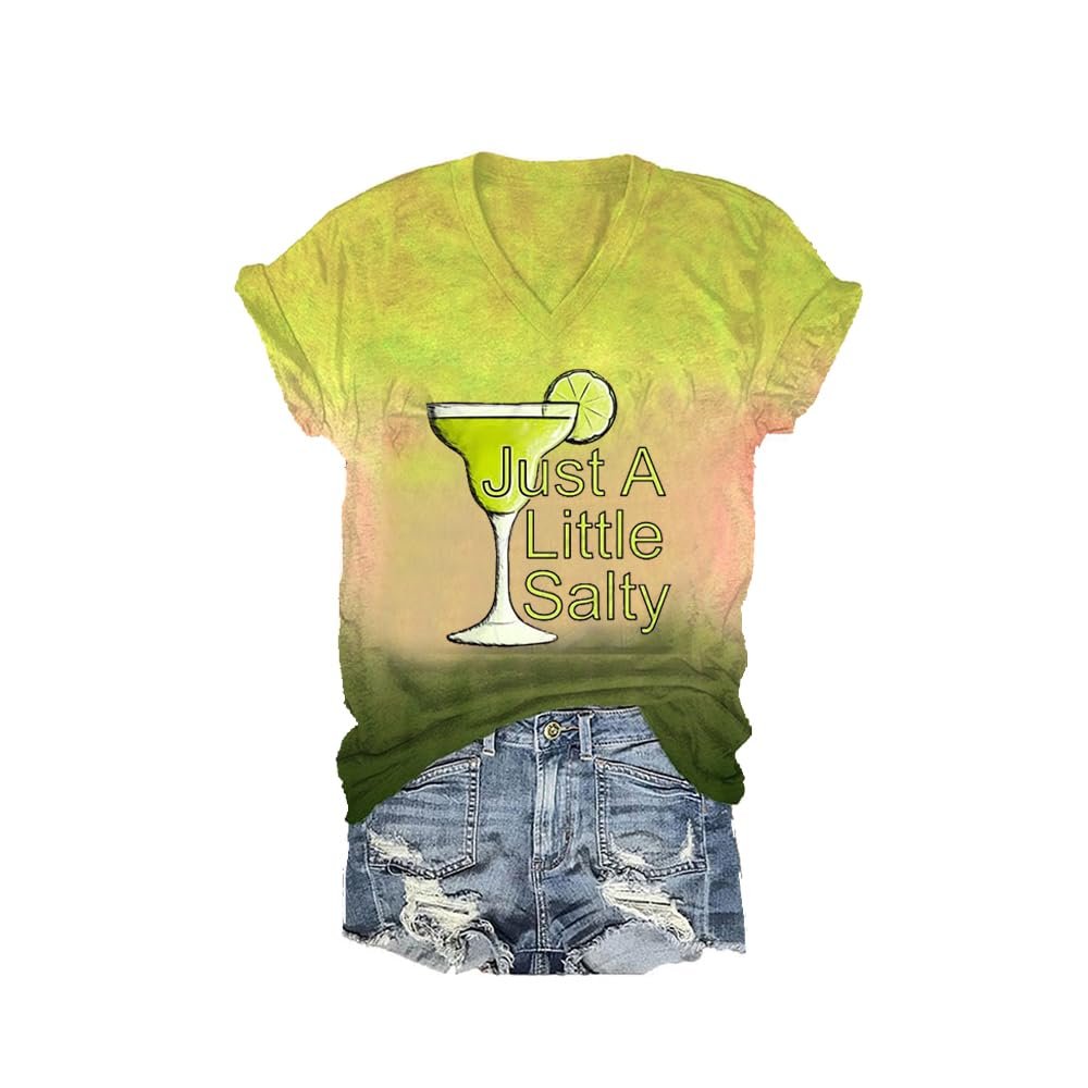 Just A Little Bit Salty Shirt Women Just A Little Bit Salty Hoodie Women's Maui Sea Turtle Print T-Shirt Tank Top Vintage Tshirt V-Neck T Shirt Fun Women Gift Cute Shirt Yellow
