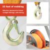 Boat Trailer Winch Hand With Boat Winch Strap ,2500lbs Heavy Duty Hook With 33ft Polyester Strap Hand Crank Winch, Boat Winches For Trailers,2-Way Ratchet 4:1 Gear For Trailer Boat Jet Ski ATV(Size:60 view 3