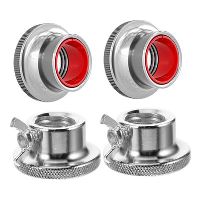 BCOATH 4pcs Self-Locking Nut Kit Cast Iron Lock Nuts for Barbell Dumbbell Bar