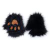 Pastoralist Cat Paw Gloves, 1 Pair Half Finger Therian Paws Gloves, Furry Paws Gloves for Kids Adults Hallowen Cosplay(Black), Standard view 1
