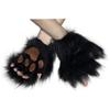Pastoralist Cat Paw Gloves, 1 Pair Half Finger Therian Paws Gloves, Furry Paws Gloves for Kids Adults Hallowen Cosplay(Black), Standard view 3