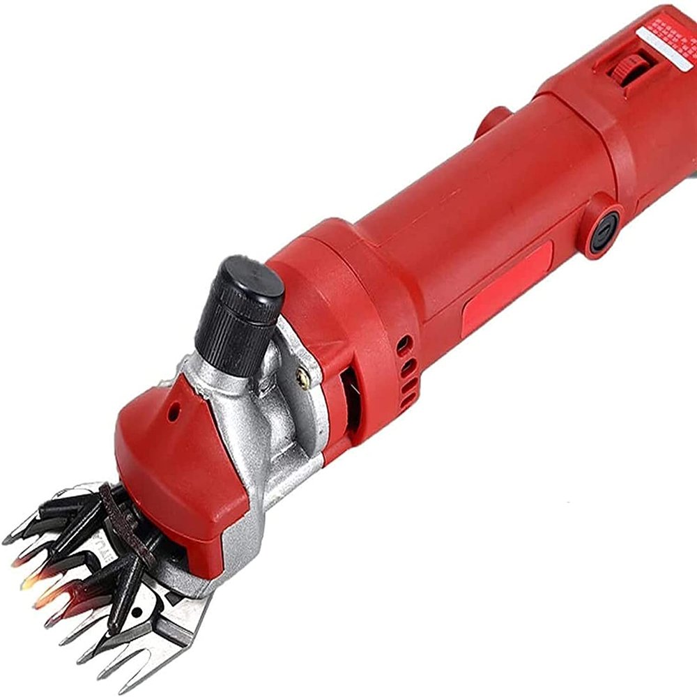 JKSVTF Professional Shearing Shears 350W Electric Shearing Clipper Sheep Shears Horse Clippers Pet Hair Shearing Machine Cutter Wool Scissor Farm Supplies (9 Tooth Curved Blade)
