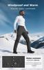 wantdo Men's Fleece Lined Hiking Pants Waterproof Insulated Winter Warm Softshell Ski Snow Outdoor Snowboard Pants Grey L view 3