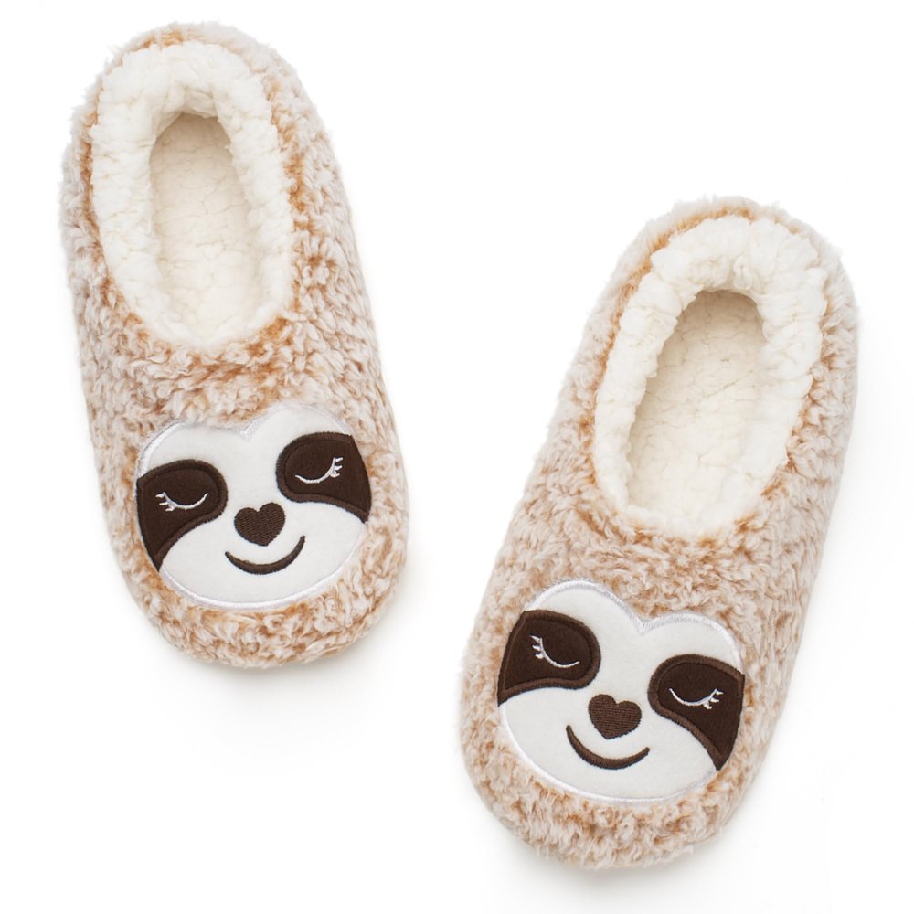 Cozylook Cute Animal Slippers for Toddlers Kids Girls Adult Women, Fun Gifts for Birthday Unique, Sloth Size 11-13