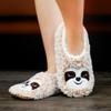 Cozylook Cute Animal Slippers for Toddlers Kids Girls Adult Women, Fun Gifts for Birthday Unique, Sloth Size 11-13 view 2