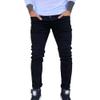 SWJGLITTR Men's Tapered Zipper Jeans Big Tall Relaxed Straight Denim Pants Athletic Slim Fit Taper Jean (Black,34) view 1