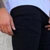 SWJGLITTR Men's Tapered Zipper Jeans Big Tall Relaxed Straight Denim Pants Athletic Slim Fit Taper Jean (Black,34) view 3