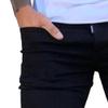 SWJGLITTR Men's Tapered Zipper Jeans Big Tall Relaxed Straight Denim Pants Athletic Slim Fit Taper Jean (Black,34) view 4