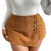 RAISER Womens Shorts Button Wrap Skort For Party, X-Large, Khaki view 1