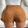 RAISER Womens Shorts Button Wrap Skort For Party, X-Large, Khaki view 3