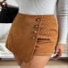 RAISER Womens Shorts Button Wrap Skort For Party, X-Large, Khaki view 4