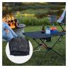 OTHZON Folding Dining Table Outdoor Folding Camping Table Foldable Picnic Table Camping Table Ultralight Collapsible Aluminum Roll Up, Black (652g) view 2