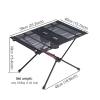 OTHZON Folding Dining Table Outdoor Folding Camping Table Foldable Picnic Table Camping Table Ultralight Collapsible Aluminum Roll Up, Black (652g) view 3