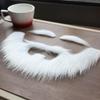 Fake Mustache Set Fake Beard Material Mustaches for Costume and Halloween Festival Party (WhiteMustache and Eyebrow) view 2