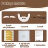 Fake Mustache Set Fake Beard Material Mustaches for Costume and Halloween Festival Party (WhiteMustache and Eyebrow) view 4