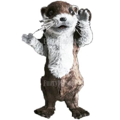 FurryMascot New School Sport Lovely Otter Mascot Costumes Mascotte School Spirit Mascota, Large, Brown