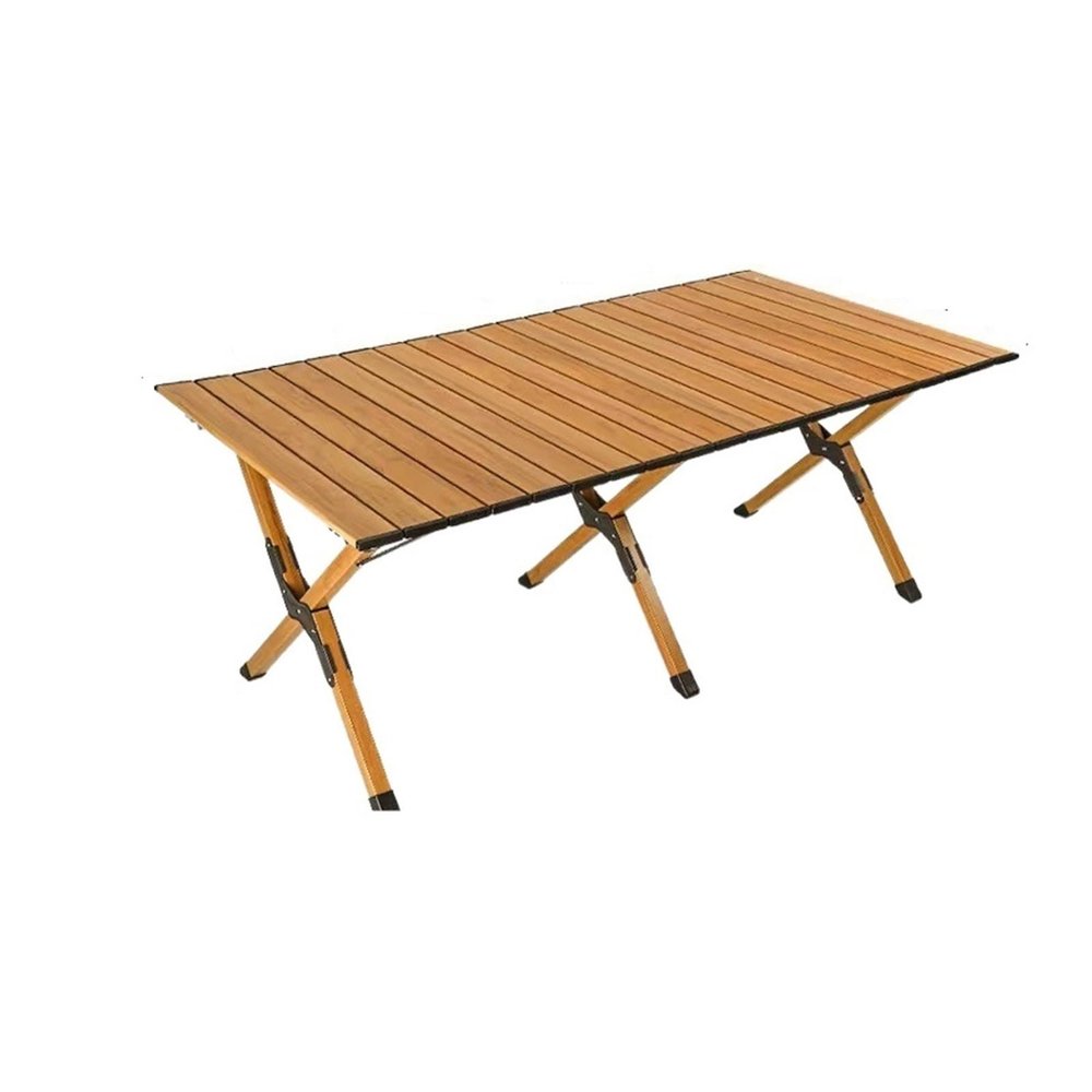 OTHZON Folding Dining Table Outdoor Roll-Up Table with Storage Bag Tourist Folding Table for Picnic BBQ Foldable Camping Table Aluminum Alloy (Color : 117x60cm)