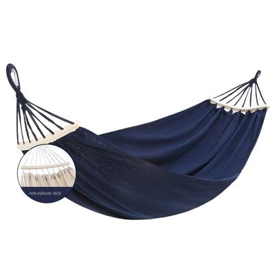 Camping Hammock, Camping Essentials,Lightweight Portable Single or Double Anti-Rollover Hammock with Thicken Tree Rope for Outside Hiking Camping Beach Backpack Travel (Single Anti-Rollover Sapphire)