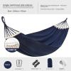 Camping Hammock, Camping Essentials,Lightweight Portable Single or Double Anti-Rollover Hammock with Thicken Tree Rope for Outside Hiking Camping Beach Backpack Travel (Single Anti-Rollover Sapphire) view 2