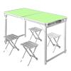 OTHZON Camp Table 1.2m Square Tube Folding Table Outdoor Camping Picnic BBQ Fishing Household Simple Dining Desk Portable Beach (Color : Blue) (Green), Parent view 1