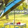 OTHZON Camp Table 1.2m Square Tube Folding Table Outdoor Camping Picnic BBQ Fishing Household Simple Dining Desk Portable Beach (Color : Blue) (Green), Parent view 2