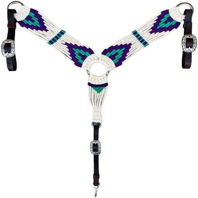 Cheval's Customize Handmade Western Mohair Breast Collar for Horses, Horse Mohair Collar Equestrian Gift Breast Collars