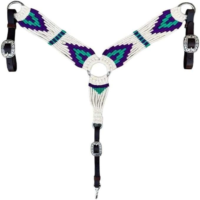 Cheval's Customize Handmade Western Mohair Breast Collar for Horses, Horse Mohair Collar Equestrian Gift Breast Collars