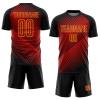 Custom Soccer Jersey Printed Name Number Logo, Red Black Yellow Athletic Shirts for Men Women Youth Soccer Shirt Sports Fan Jerseys view 1