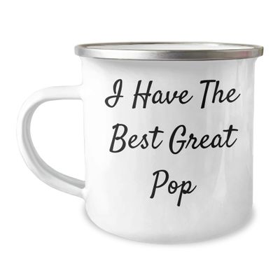 Pop Inspired Gifts: Funny I Have The Best Great Pop Stainless Steel Camping Mug for Outdoor Enthusiasts, Unique Father's Day Unique Gifts for Him from Loved Ones
