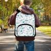PJHEQOXE 12 Inch Children's Backpack with Two Side Pocket Dragonfly Kids Backpacks for Kindergarten, Elementary with Adjustable Padded Straps White view 3