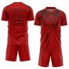 Custom Soccer Jersey Printed Name Number Logo, Red and Black Athletic Shirts for Men Women Youth Soccer Shirt Sports Fan Jerseys view 1