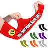 TUSANEII Personalized Arm Sleeve Custom Cooling Sleeves 1-200 Pairs, Customized Elastic Compression Oversleeve for Basketball Football Cycling Baseball, Red view 1