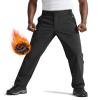 wantdo Men's Fleece Lined Pants Waterproof Insulated Ski Snow Pant Black S view 2