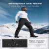 wantdo Men's Fleece Lined Pants Waterproof Insulated Ski Snow Pant Black S view 3