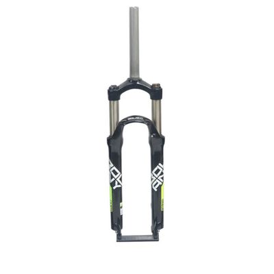 ZECHAO 24 Inch Suspension Bike Front Fork,Travel 100mm Shoulder Control Suspension Fork Mountain Front Fork Disc/V- Brake(Color:Black Green)