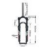 ZECHAO 24 Inch Suspension Bike Front Fork,Travel 100mm Shoulder Control Suspension Fork Mountain Front Fork Disc/V- Brake(Color:Black Green) view 2