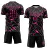 NineFit Basics Custom Soccer Jerseys for Boys Men Youth Women, Black Pink Personalized Soccer Jersey Printed Name Number Logo Sports Jersey view 1