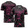NineFit Basics Custom Soccer Jerseys for Boys Men Youth Women, Black Pink Personalized Soccer Jersey Printed Name Number Logo Sports Jersey view 2