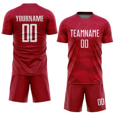 NineFit Basics Custom Soccer Jerseys for Boys Men Women Youth, Red and White Personalized Soccer Jersey Printed Name Number Logo Sports Jersey