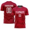 NineFit Basics Custom Soccer Jerseys for Boys Men Women Youth, Red and White Personalized Soccer Jersey Printed Name Number Logo Sports Jersey view 2