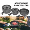 HUAOSN Outdoor Camping Picnic Barbecue Cookware Set for 2-3 People Lightweight Aluminum Alloy Cooking Gear view 2