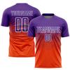NineFit Basics Custom Soccer Jersey Printed Name Number Logo, Orange Purple White Athletic Shirts for Men Women Youth Soccer Shirt Sports Fan Jerseys view 2