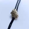 ARTICAL HEART Gold Plating Western Wolf Head Cowboy Cowgirl Wildlife Bolo Tie view 4