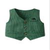 Boarnseorl Baby Boys Gentleman Outfits Pants Sets,Infant Shirt + Pants + Bow Tie + Vest,12-18M view 4