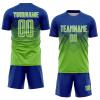 Custom Soccer Jerseys for Boys Men Women Youth Royal Neon Green White Personalized Soccer Jersey Printed Name Number Logo Sports Jersey view 1