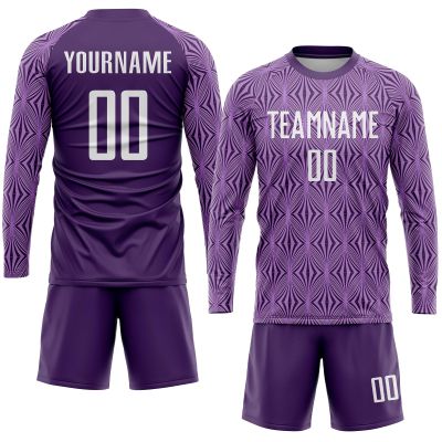 NineFit Basics Custom Soccer Jerseys for Men Women Youth, Purple Personalized Long Sleeve Soccer Jersey Printed Name Number Logo Mens Clothing